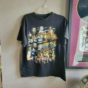 2016 WWE Summer Slam T Shirt Size Large Roman Reigns John Cena Brock Lesnar